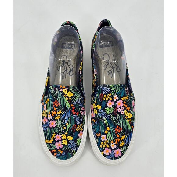Keds x Rifle Paper Co. Double Decker Garden Party  Canvas Slip-Ons  US 10 - Picture 3 of 10